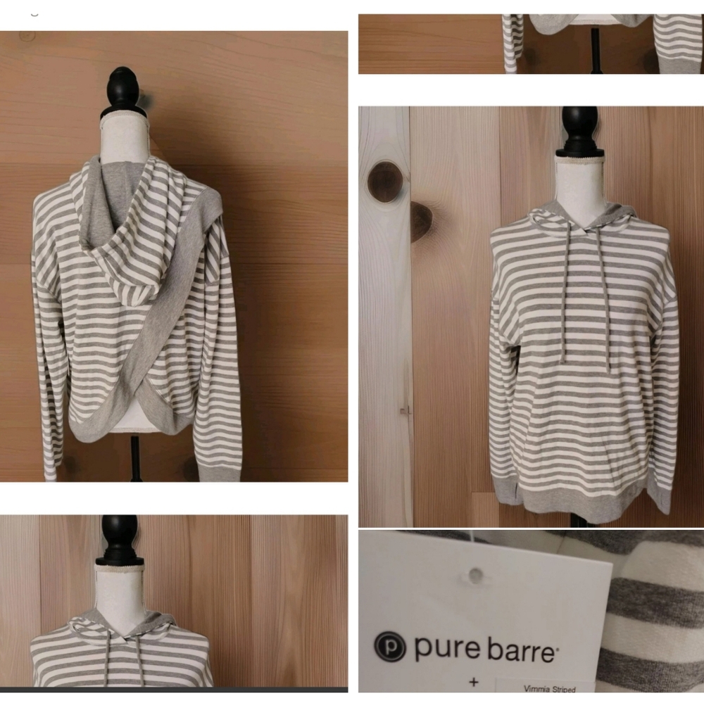 New Striped Gray Women's Hoodie